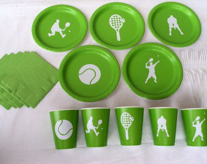 Tennis Party Tableware Set for 5 People (Boy or Girl)