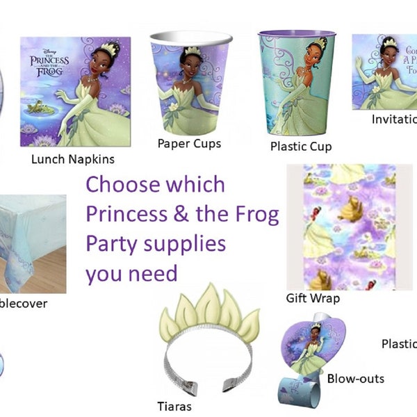 Princess and the Frog Plates, Princess & Frog Balloons, Frog Princess Napkins, Princess and Frog Gift Wrap