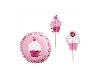 Cupcake Baking Cups with Cupcake Picks