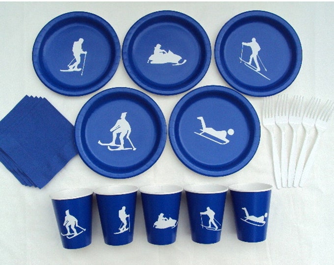 Winter Sports Tableware Set for 5
