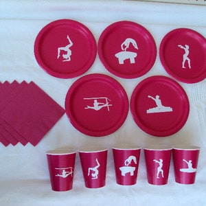 Gymnastics Party Tableware Set for 5 People - boy or girl