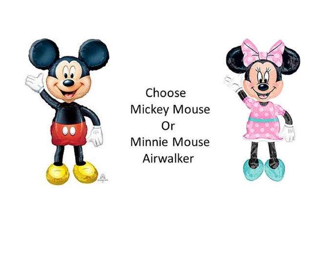 Mickey Mouse Airwalker, Minnie Mouse Airwalkers Mylar Balloons