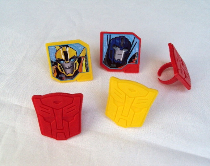 Transformers Optimus Prime & Bumblebee Plastic Rings