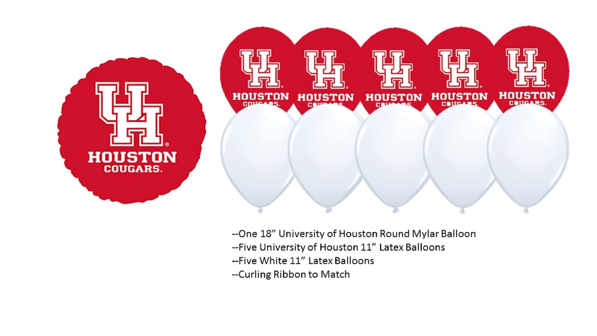 University of Houston Balloons Houston University Balloons Etsy