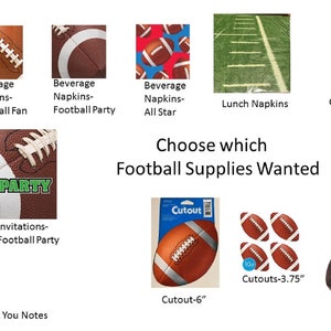 Football Napkins, Football Loot Bags, Football Centerpiece