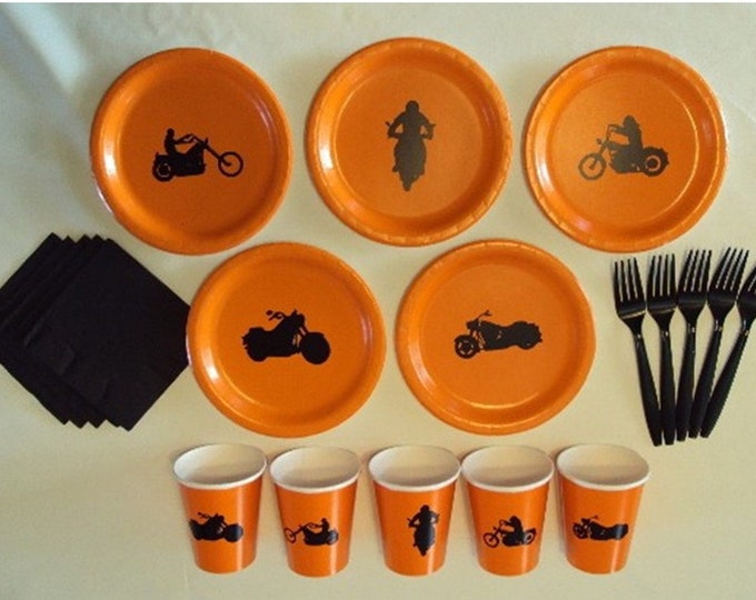 Motorcycle Tableware Set for 5 People