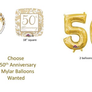 50th Anniversary Balloons