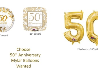 50th Anniversary Balloons