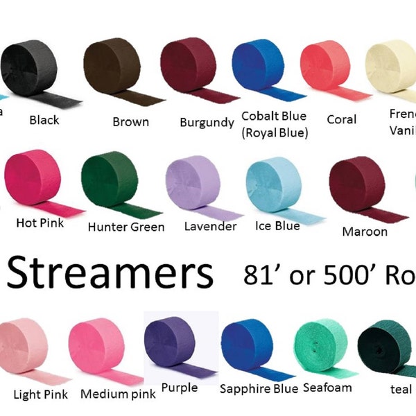 Crepe Streamers