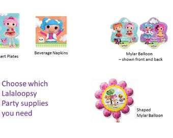 Lalaloopsy Plates, Lalaloopsy Napkins,  Lalaloopsy Balloons, Lalaloopsy Cups