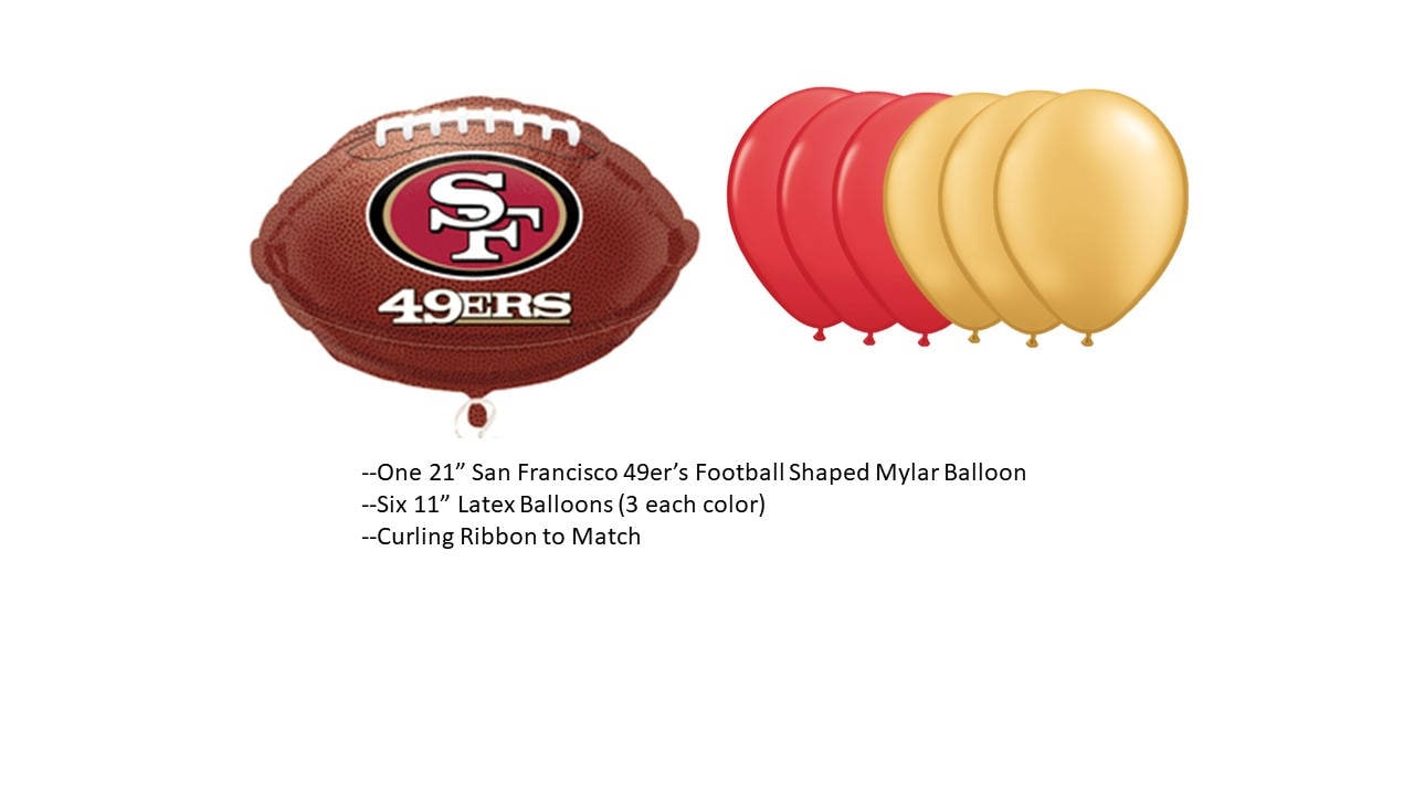 San Francisco 49er's Balloons