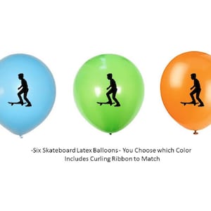 Skateboard Balloons, Skateboard Party, Skateboard Birthday