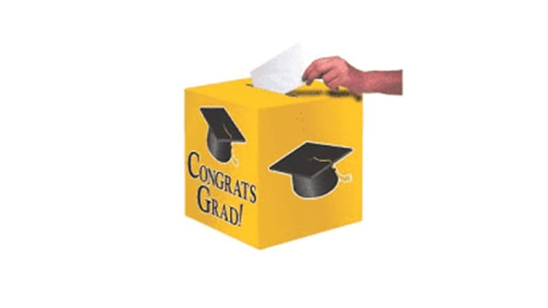 Gold Graduation Decorations, Gold Graduation Decor, Yellow Graduation Decorations, Golden Yellow Room Decorating Kit Card Box