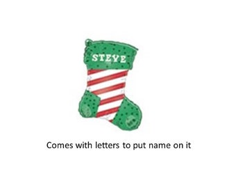 Stocking Balloon, Christmas Stocking Balloon, Personalized Stocking, Personalized Christmas Stocking