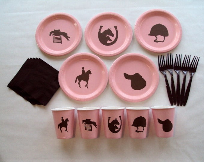 Equestrian Tableware Set for 5 People, Horse Tableware