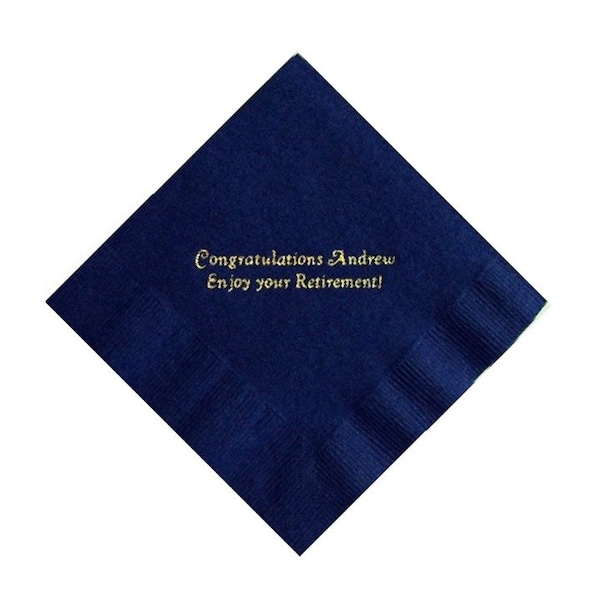 Retirement Napkins Etsy
