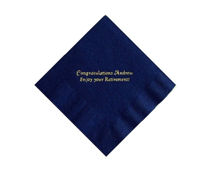 Retirement Personalized Beverage Napkins