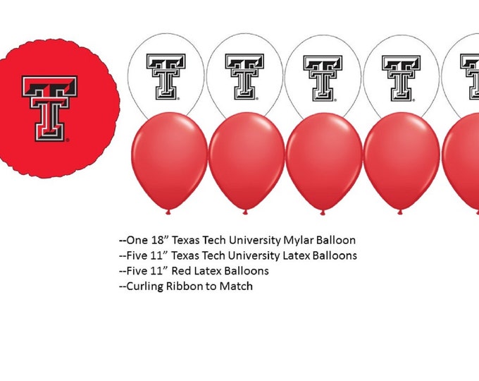 Texas Tech University Balloons, Texas Tech University Red Raiders Balloons
