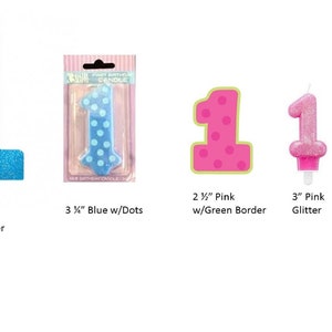 1st Birthday Candle, Number 1 Candle, #1 Candle