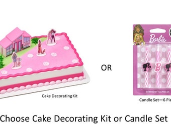 Barbie Cake Decorating Kit, Barbie Candles
