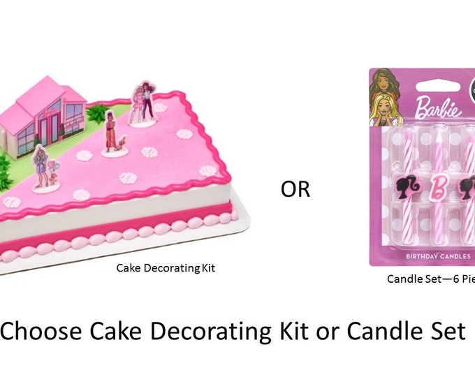 Barbie Cake Decorating Kit, Barbie Candles