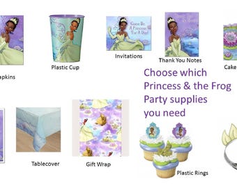 Princess and the Frog Plates, Princess & Frog Balloons, Frog Princess Napkins, Princess and Frog Gift Wrap
