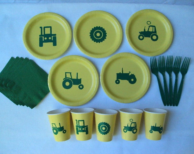 Tractor Tableware Set for 5 People