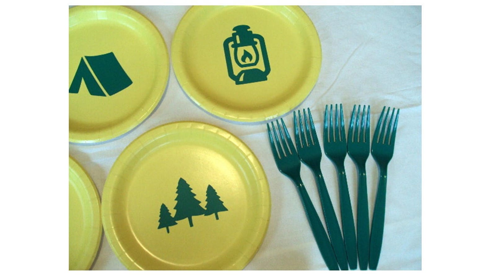 Camping Tableware Set for 5 People Etsy
