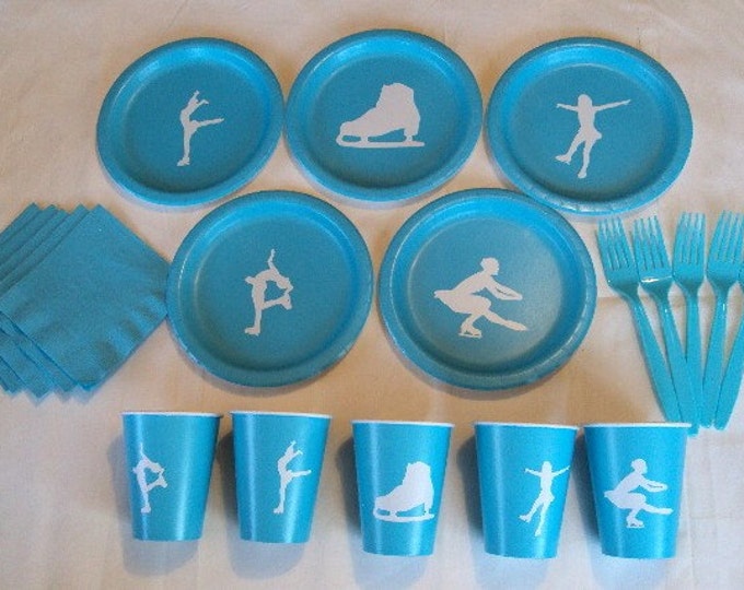 Ice Skating Tableware Set for 5 People, Girl or Boy