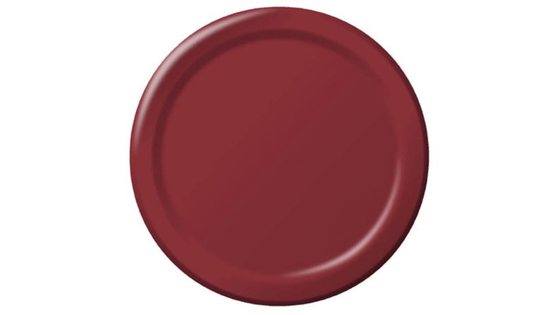 Burgundy 7 Dessert Paper Plates Wedding Plates Bridal Etsy