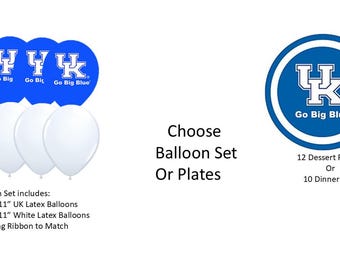 University of Kentucky Balloons, Wildcats balloons, Kentucky University Balloons, Kentucky Wildcats Balloons, University of Kentucky Plates