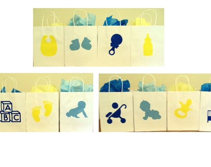 Baby Shower Gift Bags for Boy, Baby Shower Favor Bags