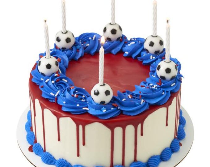 Soccer Candle Holder & Candles Set