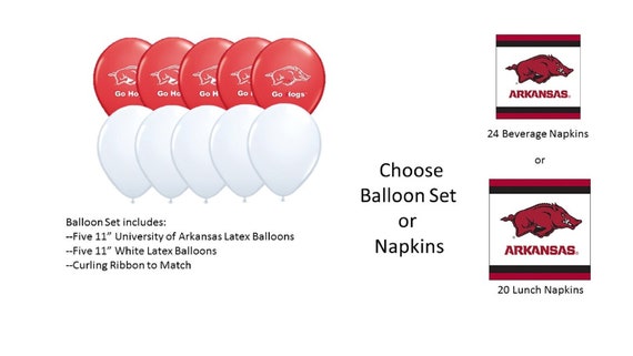 University of Arkansas Balloons Razorbacks Balloons - Etsy