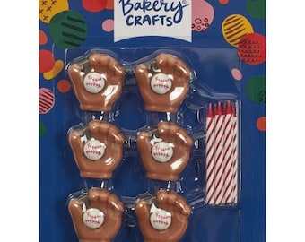 Baseball Candle Holder & Candles Set