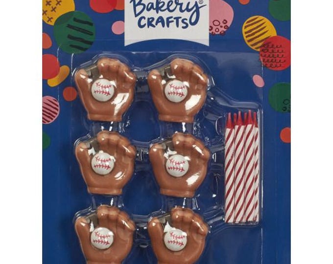 Baseball Candle Holder & Candles Set