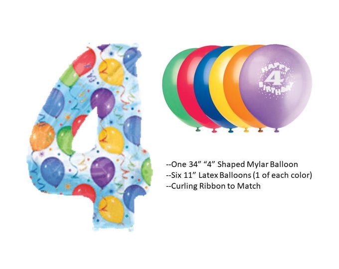 4th Birthday Balloons