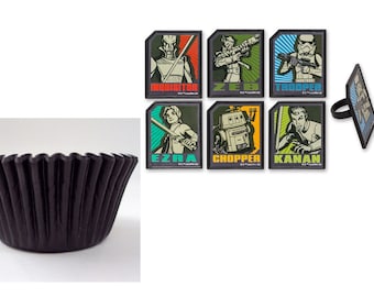 Star Wars Rebels Regiment Rings with 12 Black Baking cups