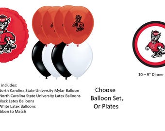 North Carolina State Balloons, Wolfpack balloons, North Carolina State Wolfpack Balloons