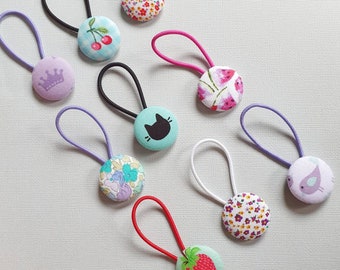 10 Girls Sngless Cotton Hair Ties Hair bands For Ponytail Holder Mixed Purple