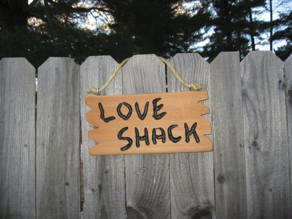 Personalized Wood Sign Love Shack Funny Rustic Etsy