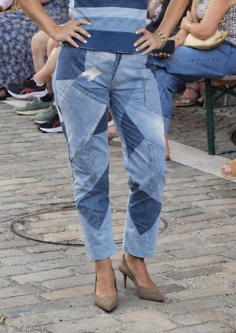 Patchwork-jeans bild 1