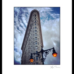 Flatiron Building at Dusk - New York City architecture manhattan fifth avenue madison square park iron street lamp blue artwork photo art