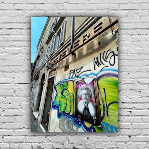 Trastevere Street Art - Rome Italy historic roma italia artwork photo decor metal print neighborhood travel graffiti europe queen elizabeth