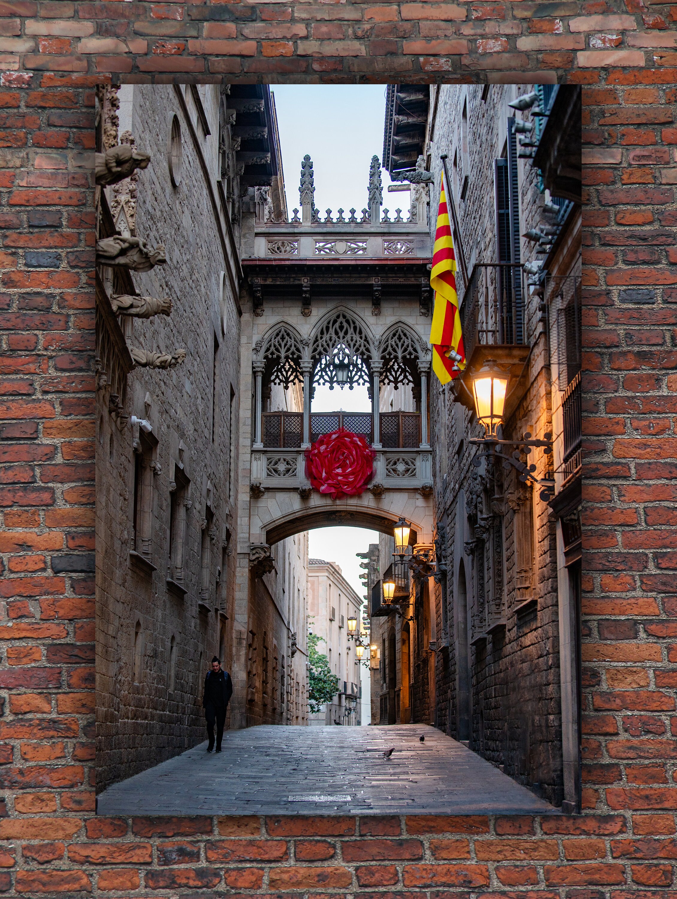 Pont Del Bisbe - Gothic Quarter Photographic or Metal Print