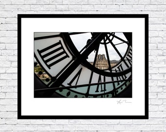 Musee D'Orsay2 - France photo artistic print decor gift metal photography museum paris louvre clock giant view seine left bank train artwork