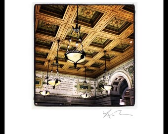 Cultural Center Ceiling - Photographic Print Canvas Wrap Chicago Photography Artwork fine art home fun decor city tiffany glass architecture