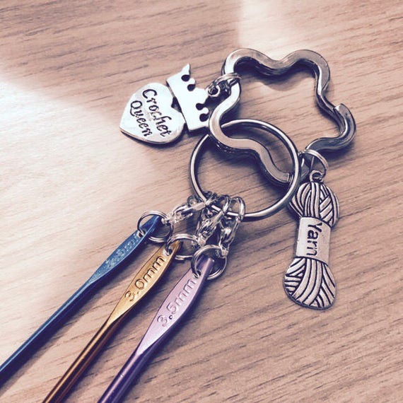 NON PERSONALISED Mini Crochet Hooks Keyring Crochet on the go Accessories Keychains & Lanyards Keychains 