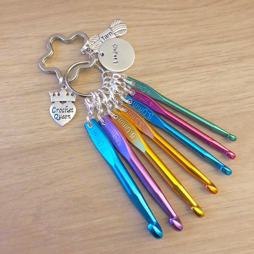 NON PERSONALISED Mini Crochet Hooks Keyring Crochet on the Go Etsy