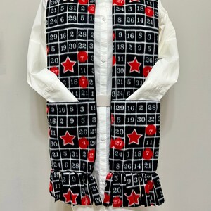 BINGO Design Fleece Two Pocket Scarf w/ one Hidden Zippered Pocket